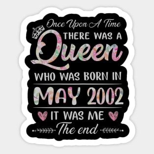 Girls 18th Birthday Queen May 2002 18 Years Old Sticker